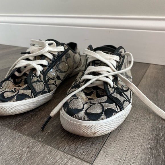 Coach Shoes Coach Black Sequin Tennis Shoes Size 85 Poshmark
